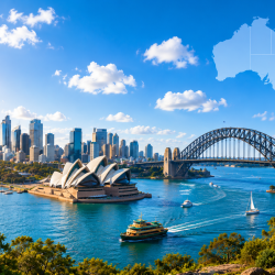 Sydney Harbour in vivid daylight