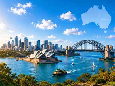 Sydney Harbour in vivid daylight